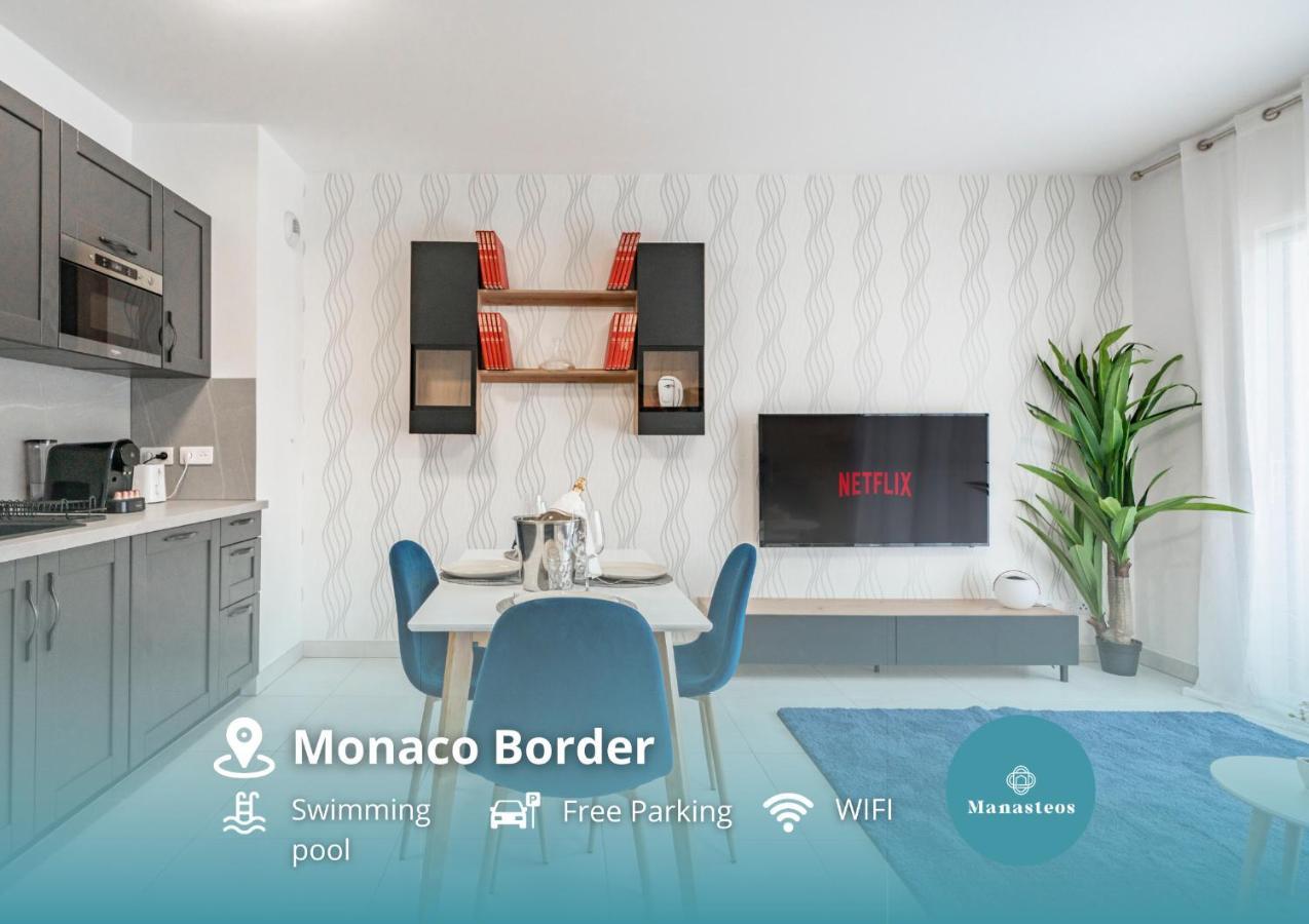 شقة Frontiere Monaco, Terrasse Vue Mer, Tour Odeon - Ap بوزولي المظهر الخارجي الصورة
